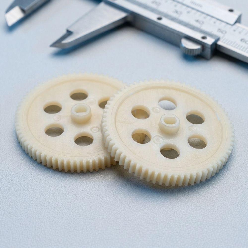 2PCS Plastic Remote Control Helicopter Gear White RC Helicopter Gear Assembly