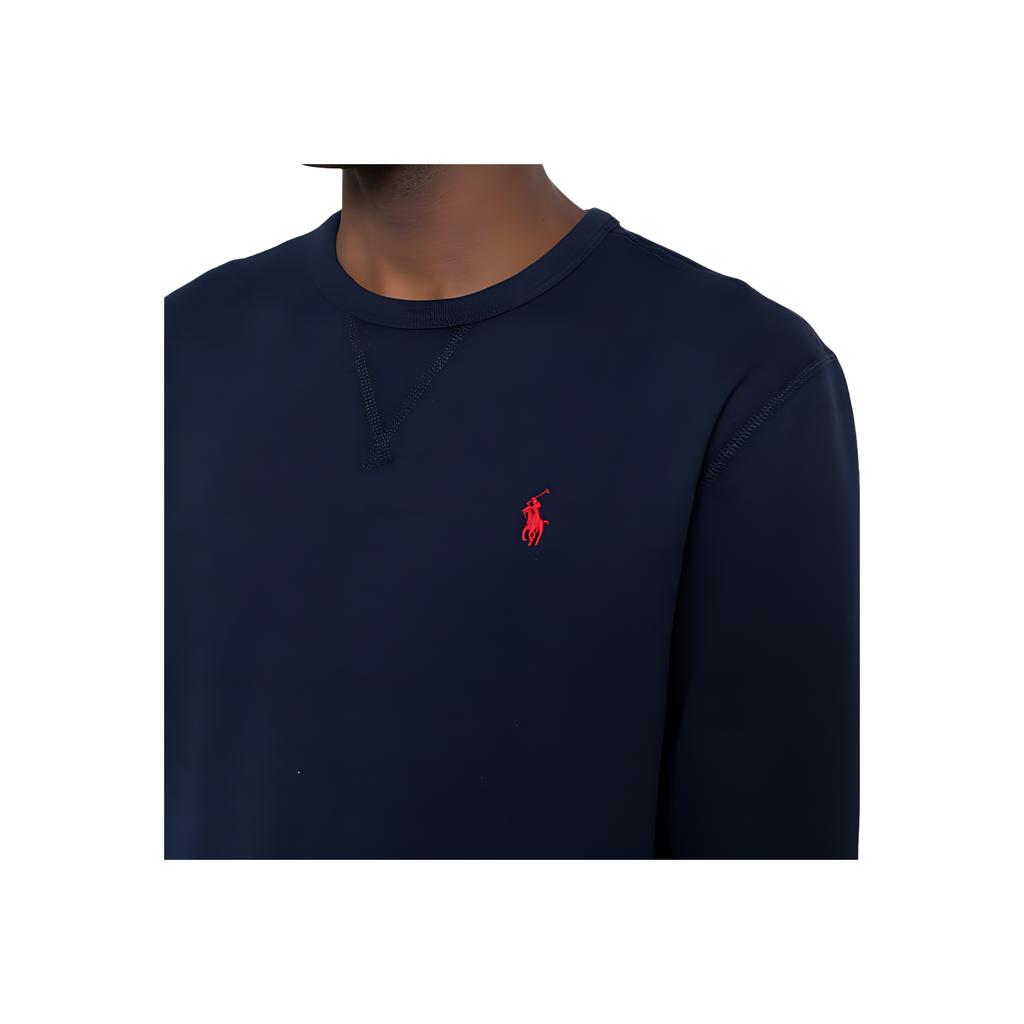 Polo Ralph Lauren Crew Neck Long Sleeve Micro Logo Sweatshirt Men sweatshirt Navy-Blue 710766772003093-003