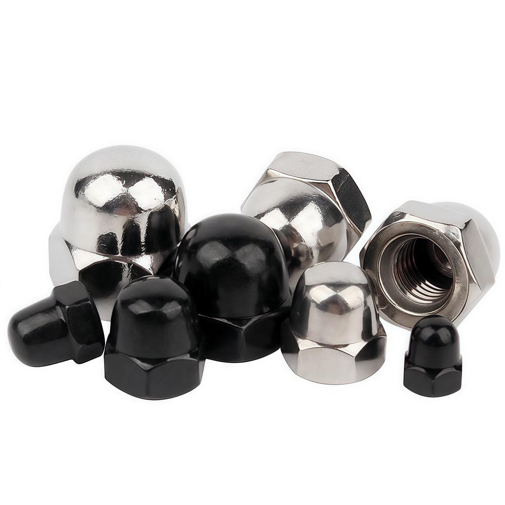 Acorn Domed Nut M3 M4 M5 M6 M8 M10 M12 M14 M16 M18 Brass/304 Stainless Steel /304 Black Hex Acorn Nut Anti-Loose Rust Domed Nuts