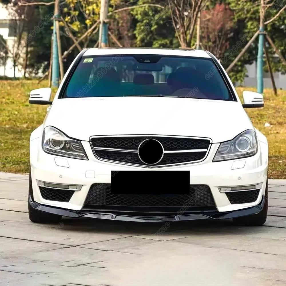 For Mercedes-Benz C Class W204 C180 C200 C250 C300 C350 2011 2013 2014 Automobile Front Bumper Splitter Lip Splitter Body Kit