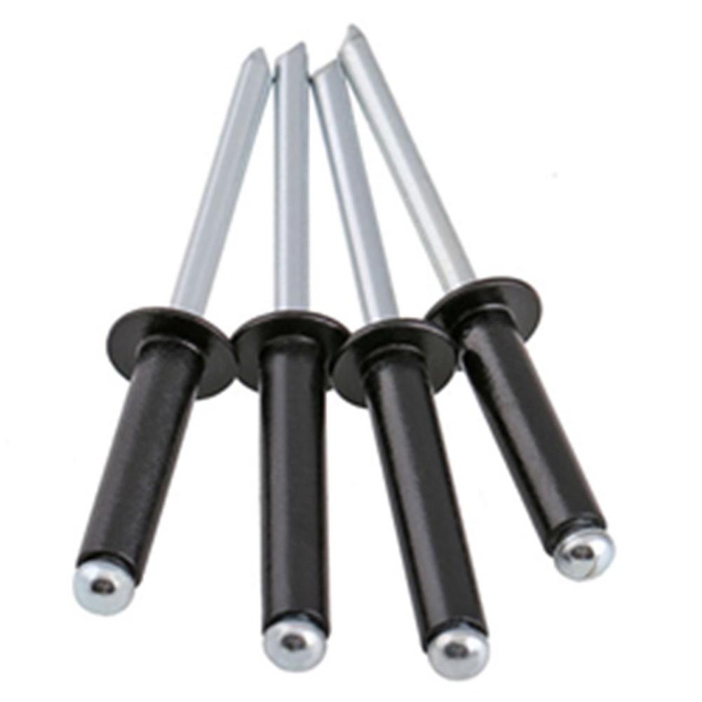 120pcst M2.4 M3.2 Black Aluminium Blind Rivets Nail Decoration Rivets For Furniture Assortment Kit