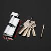 Door Lock Cylinder 70Mm/80Mm/90Mm Security Copper Lock Cylinder Interior Bedroom Living Handle Brass Key Locking 3/4/5 Keys New