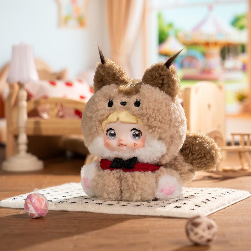 Nommi Plush Doll Blind Box Zoo Series Stuffed Animal Toy Cute Cartoon Figurine Bag Charm Keychain Collectible Gift For Kids
