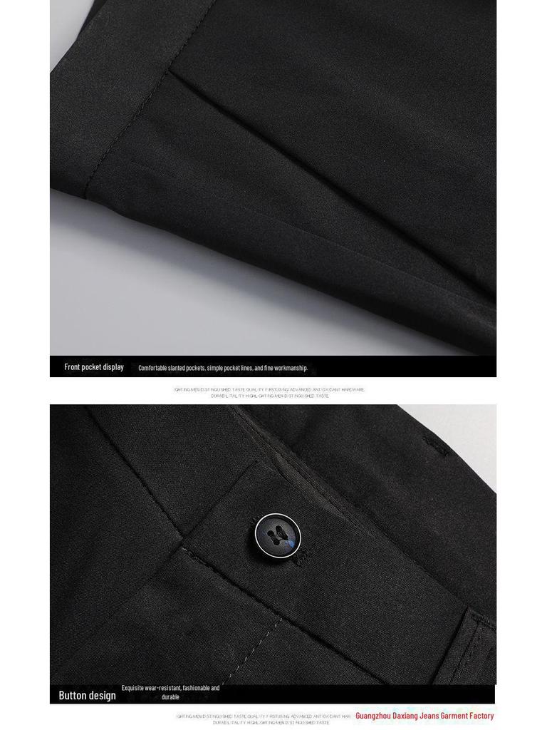 Frühling/Sommer 2025 Herren Elastische Slim Straight Hose - Mittleres Alter & Junge Business Casual Style