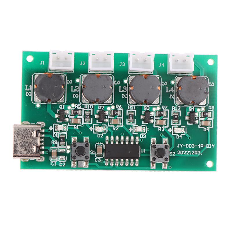 Nebelerzeuger und Treiberplatine 4 Zerstäuber Zerstäubungsfolie Atomizer Blatt Oszillierend 1/5 Stück DC5V Typ-C Mini Luftbefeuchter