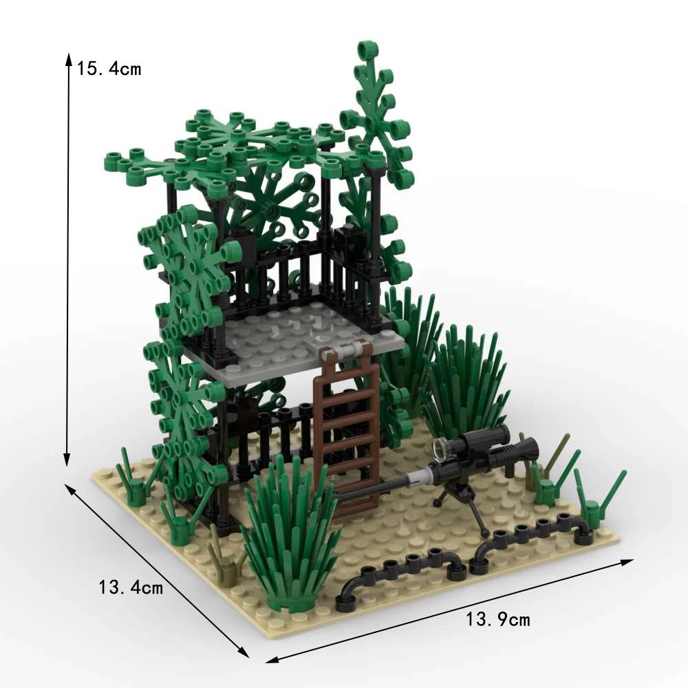 MOC Modell Militärserie Moderne Kriegsführung Raketenbasis Siloszene Zusammenbau von Bausteinen DIY Dekoration Spielzeug für Kinder