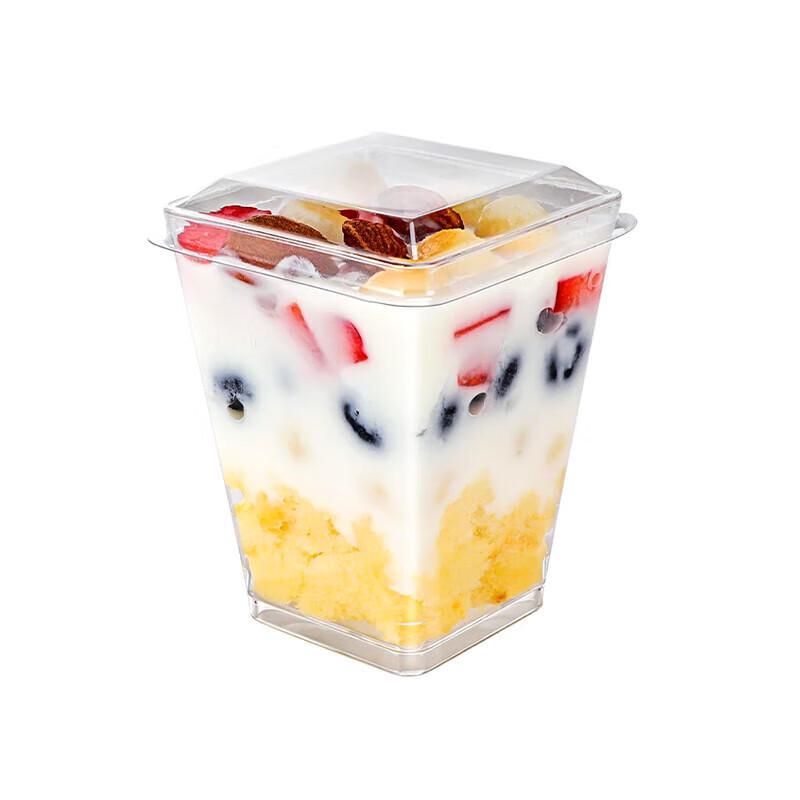 Einweg-Transparente Plastik-Dessertbecher mit Deckeln & Löffeln (150ml, 100er-Pack)