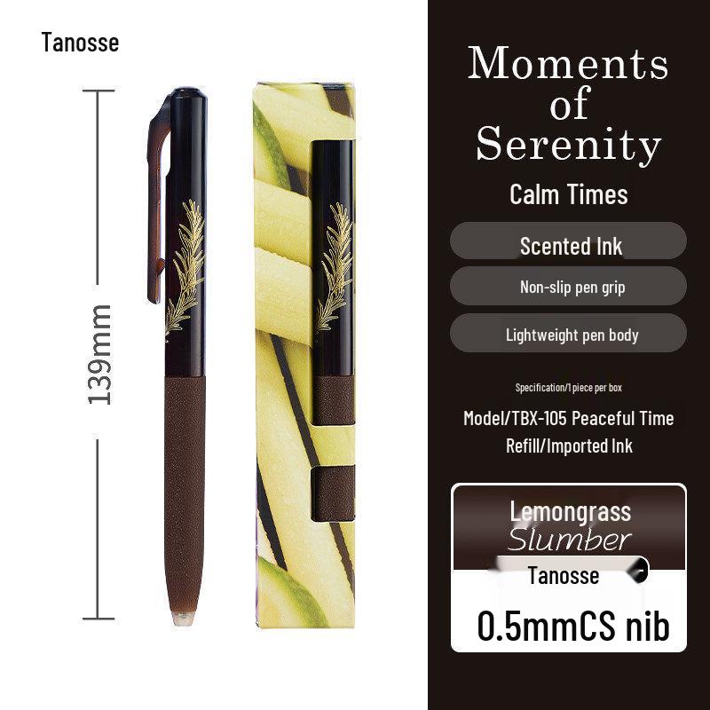 

Tanosai TBX-105 Peaceful Time Lavender Cedar Aroma Pen, 0.5mm Essential Oil Fragrance Neutral Pen 0.5mm