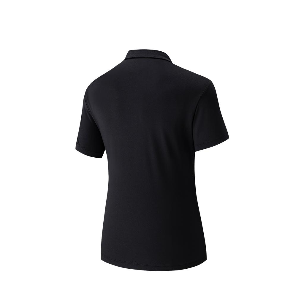 Anta Summer Polo Shirt Women Tops Black 962628103-4