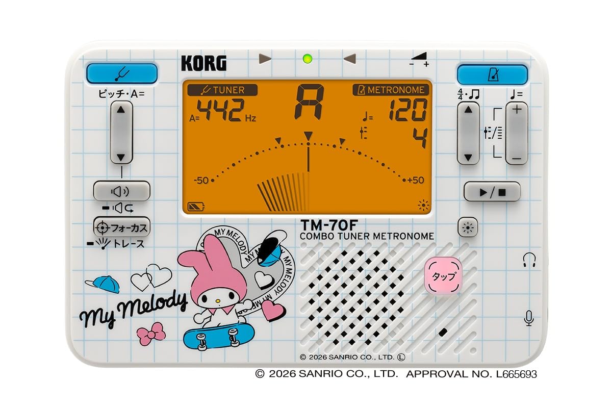 KORG TM-70C My Melody Ограниченная серия Тюнер и Метроном Клипса Контактный микрофон Духовые инструменты Духовые оркестры Оркестр