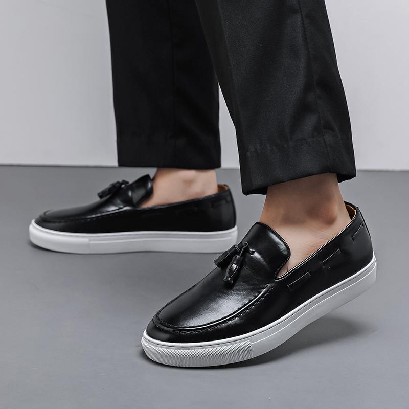 Fashion Men Tassel Loafers Shoes Leather Business Shoes Designer Wedding Party Shoes Mens Flats Driving Shoe Men Big Size 47 48