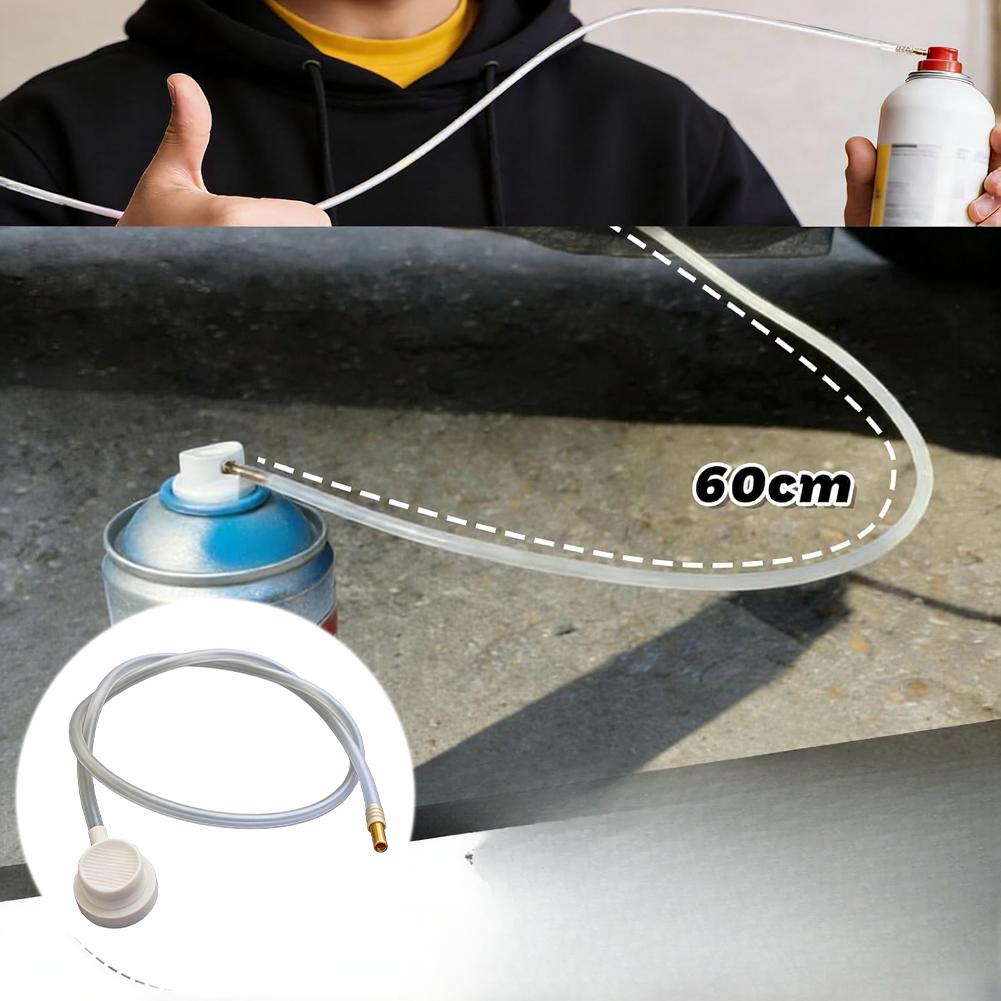 For Automotive Spraying White Nozzle Extension Nozzle Extension Hose Kit Wand Spray Tube Tool-free Installation