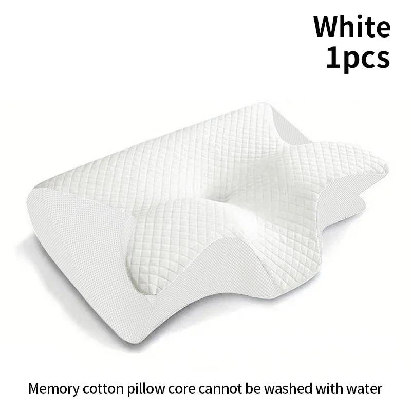 New 2 In 1 Ergonomic Memory Foam Pillow Help Sleep,Protect The Neck Cervical Orthopedic Travel Neck Pillow For Sleeping For Home