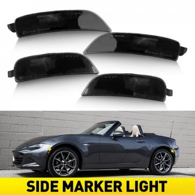 Side Light Marker NA1J-51-5J0C Housings For 2016-22 Mazda Miata MX-5 Smoked Lens