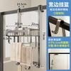Bathroom Shower Glass Door Hanger No Drill Towel Rack Storage Shelf