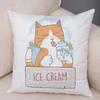 Funny Pet Cat Decorative Pillowcase Living Room Office Home Pillowcase Car Ornaments