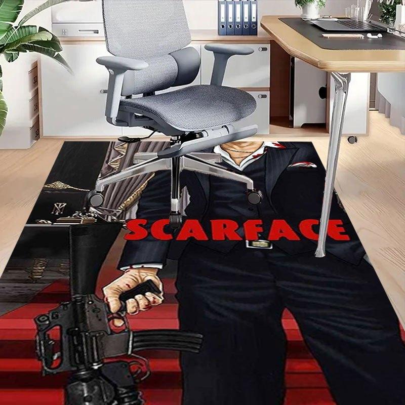1pc Scarface Office Carpet Chair Mats Soft, Comfortable, All Season,Perfect for Home, Bedroom, or Office Decor, Perfect Gift for