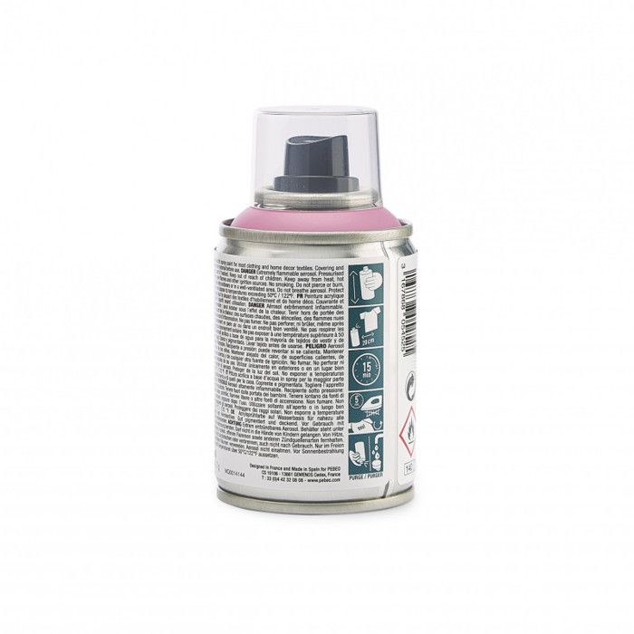 Peinture textile en bombe - PEBEO - 100 ml - Rose pastel - Intérieur - Monocouche