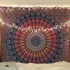 Mandala Flower Print Wall Hanging Tapestry Carpet Mat Home Living Room Decor