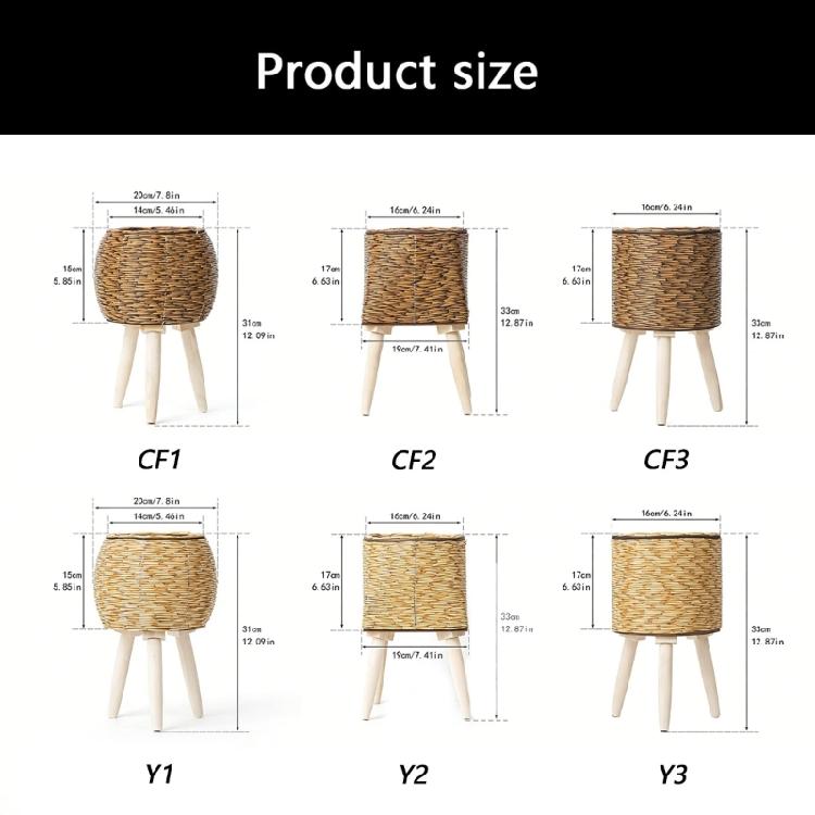 Practical Miniature Garden Accessories Flower Pot Container Holder Combining Functionality And Stylish Woven Appearance
