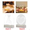 Sign Light Heart LED Lamp Decorative Bedside Night PVC Material Unique Design Suitable