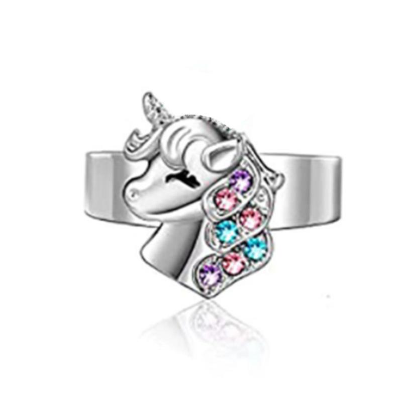 Unicorn Necklace, Cute Colorful Diamond Accessories Necklace Gift