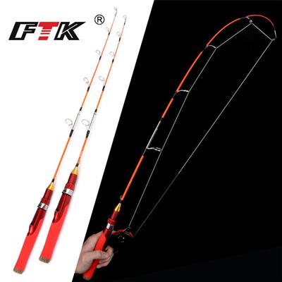 FTK 50cm-80cm Winter Ice Fishing Rod C.W.10-40G Ice Fishing Reel Winter Soft Fishing Rod Carp Fishing