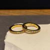 CH Cro Ring 3mm Gold Plated Full Diamond Bar Ring Male and Female Couples Cross Fine Ring Vintage Punk