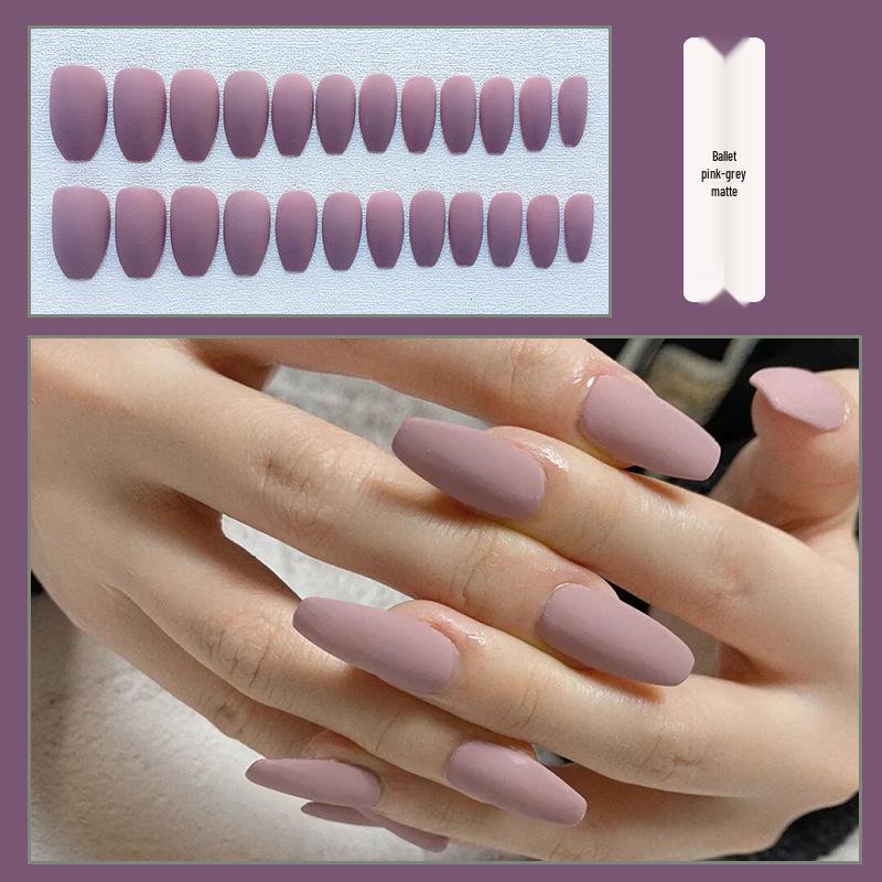 European & American Frosted Matte Press-On Ballet Nails