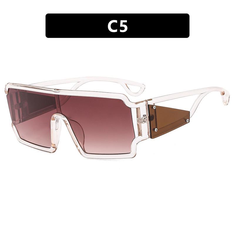 Avant-Garde Futuristic Cutout Square Sunglasses: Street Style for Influencers