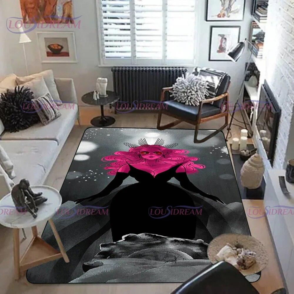 Cartoon Comics Lore Olympus Tištěný koberec Koberec do obývacího pokoje Ložnice Dekorace pohovky Šatna pro dospělé Protiskluzová podložka na podlahu