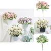 Dendranthema Morifolium Rose Wedding Decor Artificial Rose Bouquet For Photography And Home Celebration