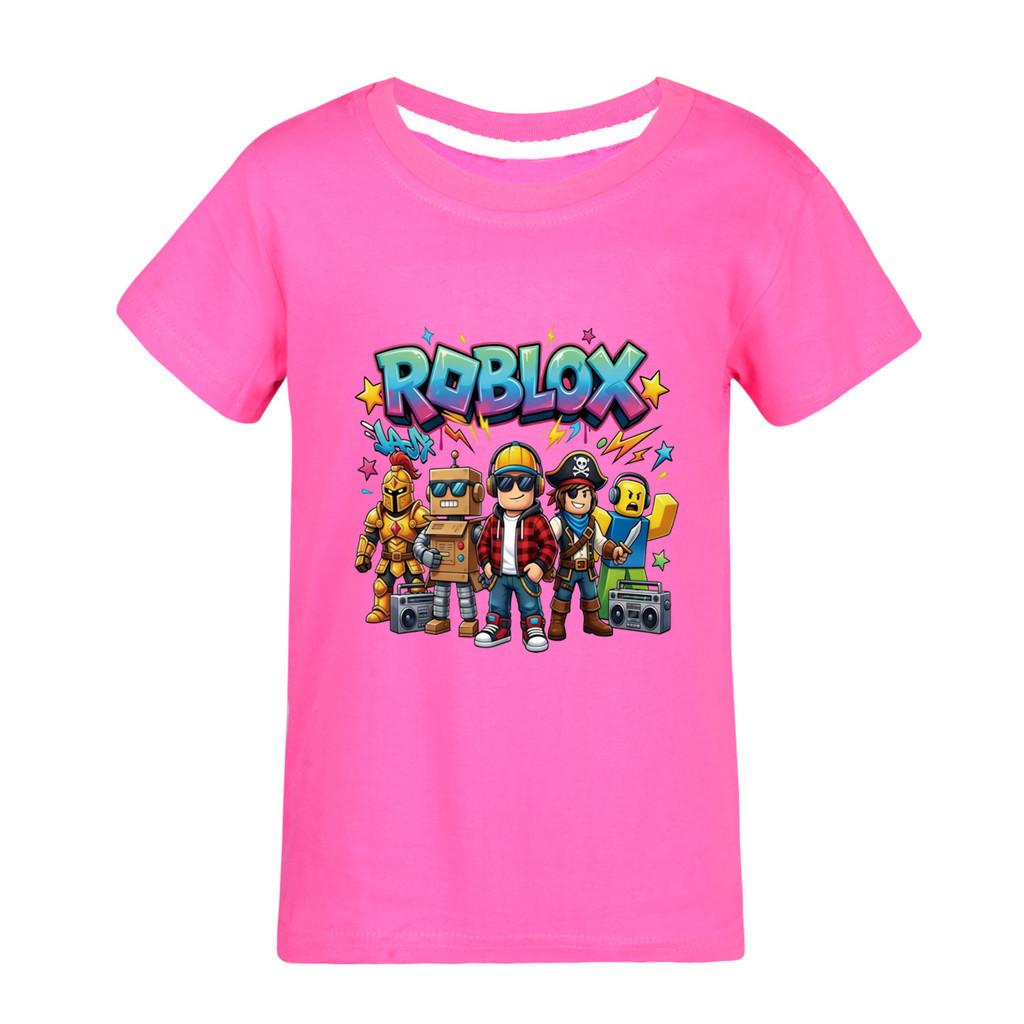 5574 Jungen Mädchen Roblox Spielaufdruck Kurzarm-T-Shirt