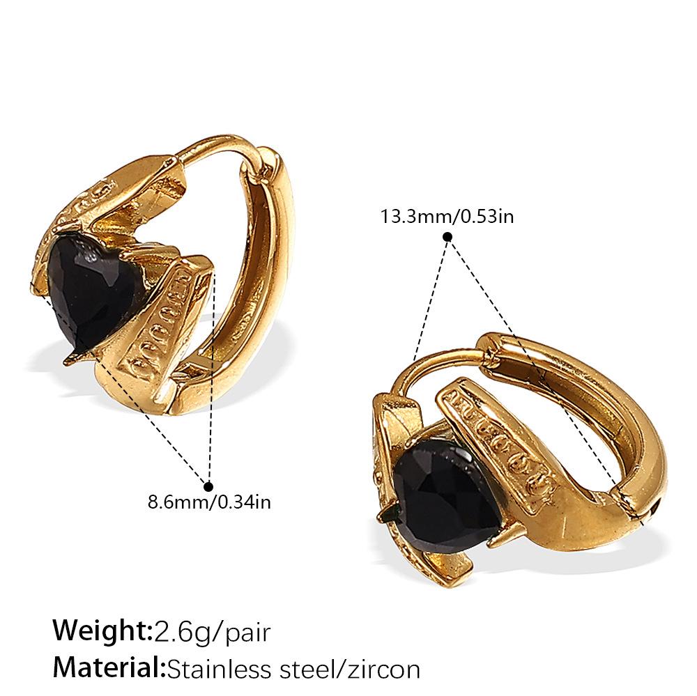 Temperament Earrings Women's Simple Stainless Steel Gold-plated Earrings Fashion Studs Premium Earrings Jewelry