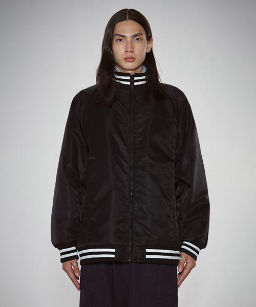Eachdiffer Bold Logo Long Varsity Jacket_Black