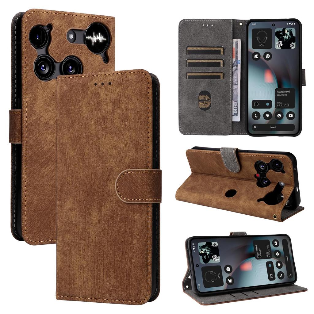 Flip Cover für Nothing Phone 3 PU-Leder Ganzkörperschutz [RFID-Blockierung] Handyhüllen Brieftaschen-Cover