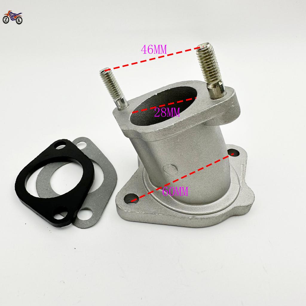 29mm Silver Carburetor Intake Manifold Pipe with Gasket for QJ125 CG125 Motorcycle Pit Dirt Bike