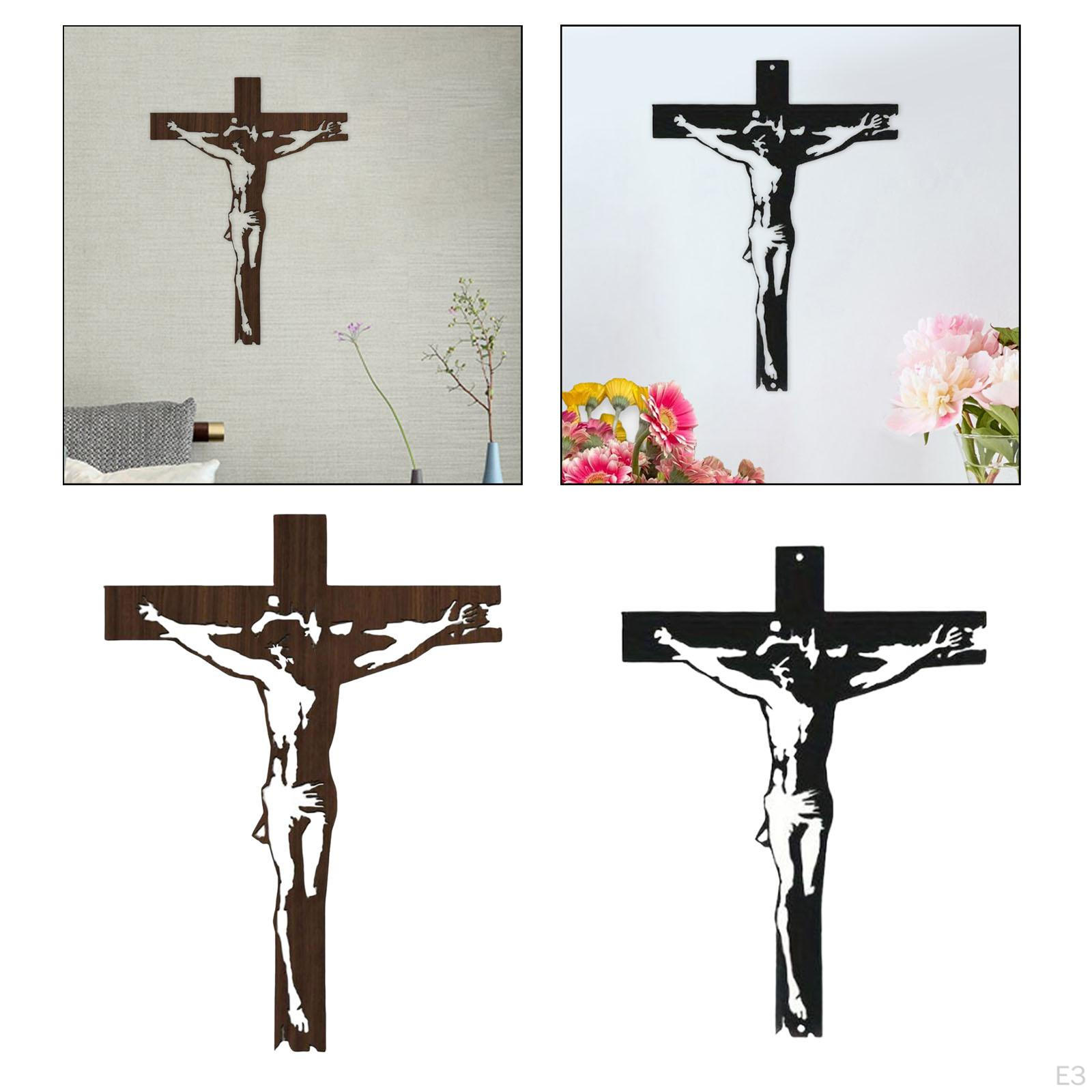 KOMI Crocifisso Da Parete In Metallo Con Smalto Nero E San Benedetto, 19,1 Cm, Croce Cattolica Per Decorazione Casa E Regalo Religioso