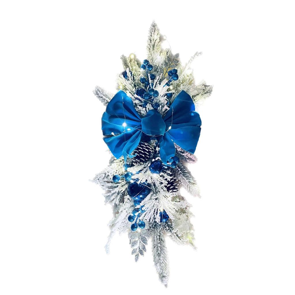 Vánoční věnec Bezdrátový předinstalovaný vánoční věnec se světlem, věnec do slz, věnec na schodiště, věnec na dveře