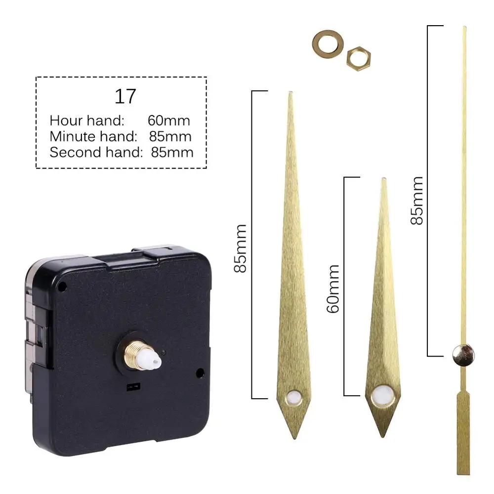 Quartz Clock Movement With Hand Mechanism Clock Repair Replacement Shaft Length 12mm (9/20 Inch) Thread Length 5mm(1/5 Inch)