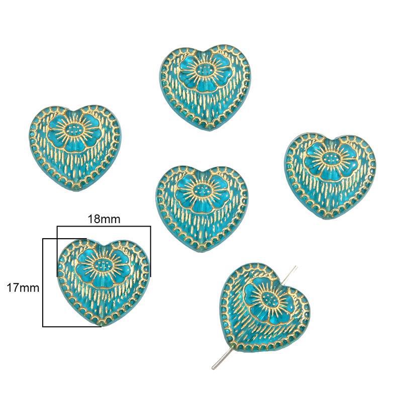 Handmade Retro Baroque Star, Moon & Flower Beads for DIY Earrings, Bracelets & Hair Accessories