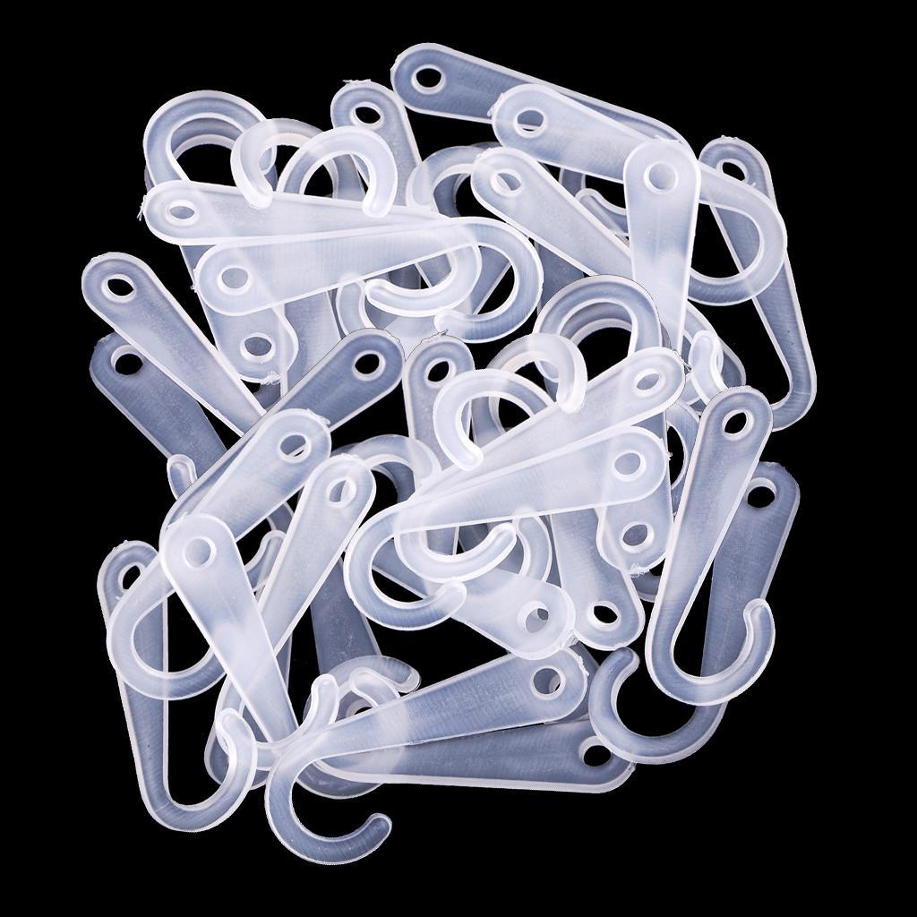 

50 вешалок Пластиковые крючки J-образной формы чистый