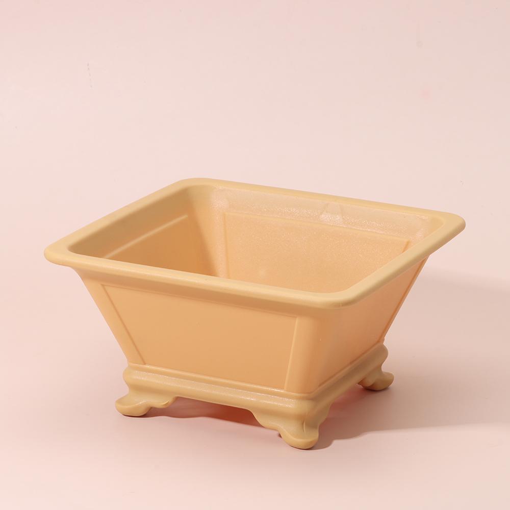 Colorful Flowerpots Durable Thick Bonsai Tray Pots Simple Four Sided Basin  Gardening