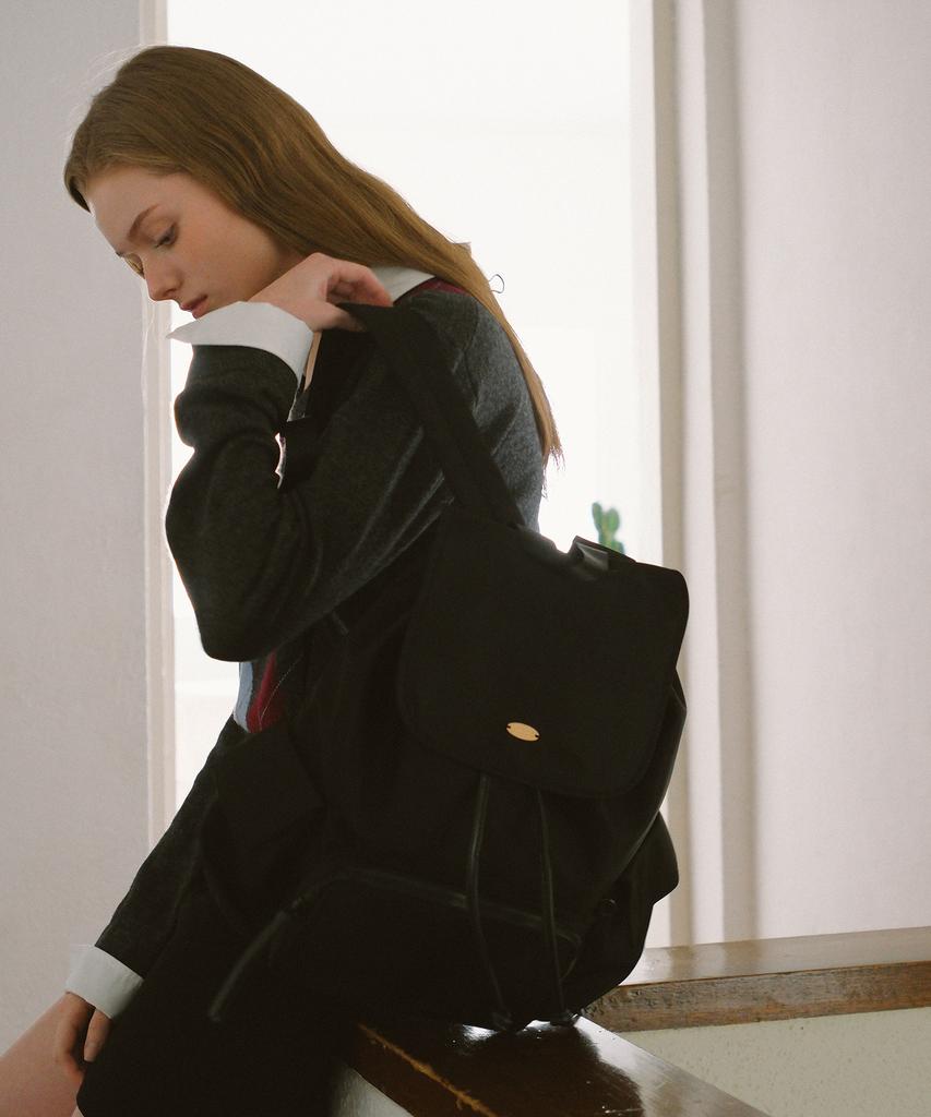 Yuppe Pocket Nylon Backpack_Black