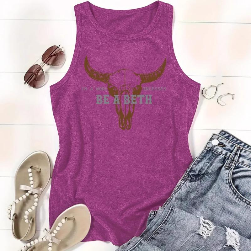 Gilet d'été à la mode avec imprimé corne, gilet ample et large