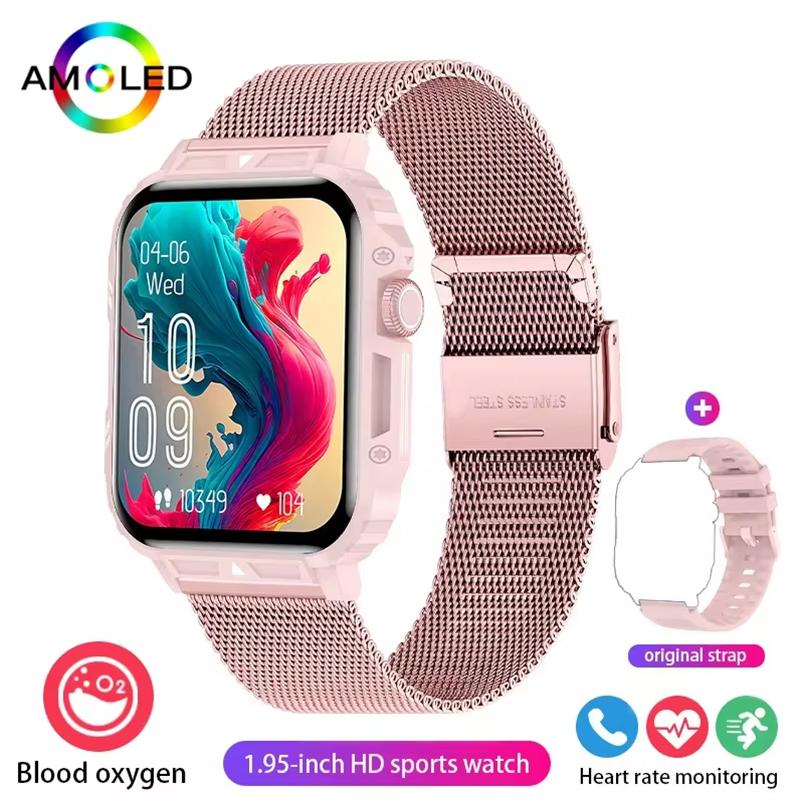 SACOSDING 1.95 Inch Screen Bluetooth Smartwatch for Men Women Long Battery Life Sports Watch Health Monitoring For Android and IOS