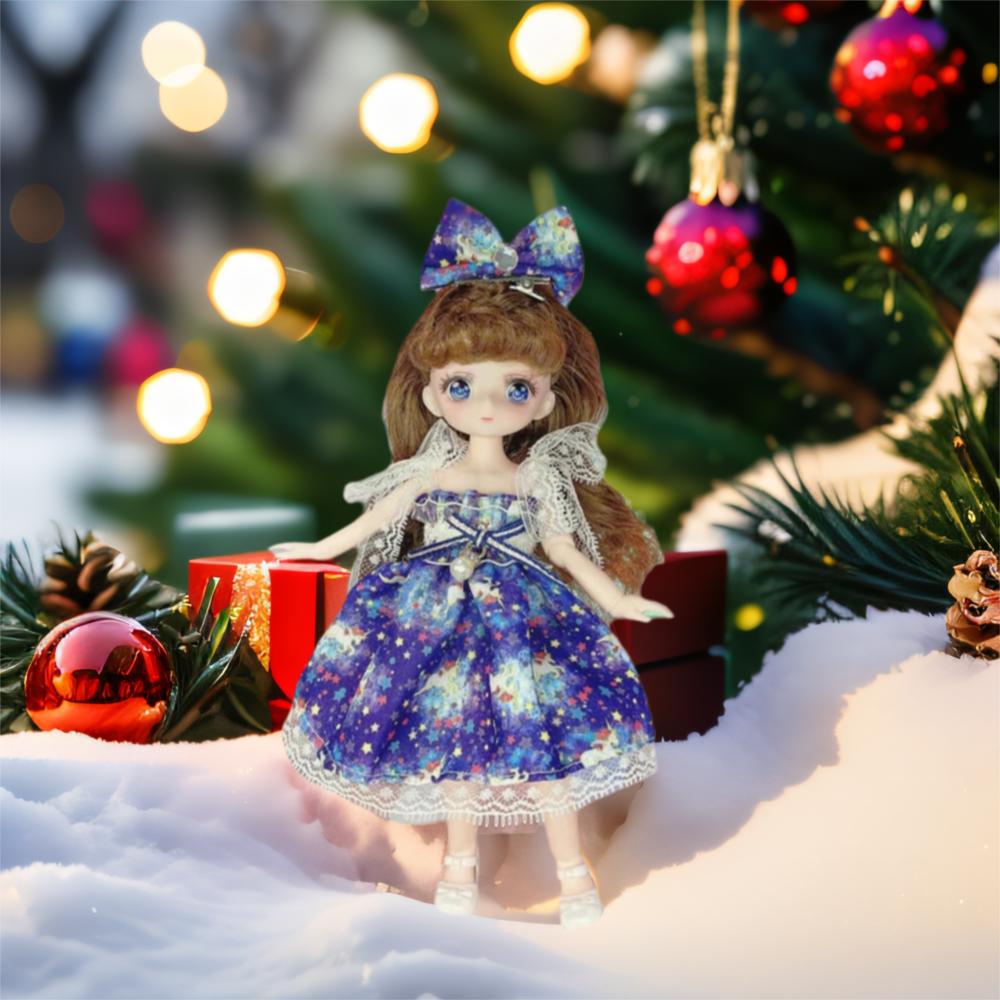 With Clothes Simulated Eye Hinge Doll 3D Eyes Removable Joints Doll BJD Doll with Clothes  Kids Toy