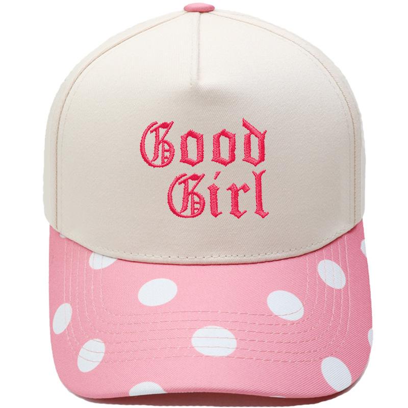 Good Girl Truck Driver Hat Embroidery Vintage Leopard Print Color Matching Baseball Cap European and American Men's Casual