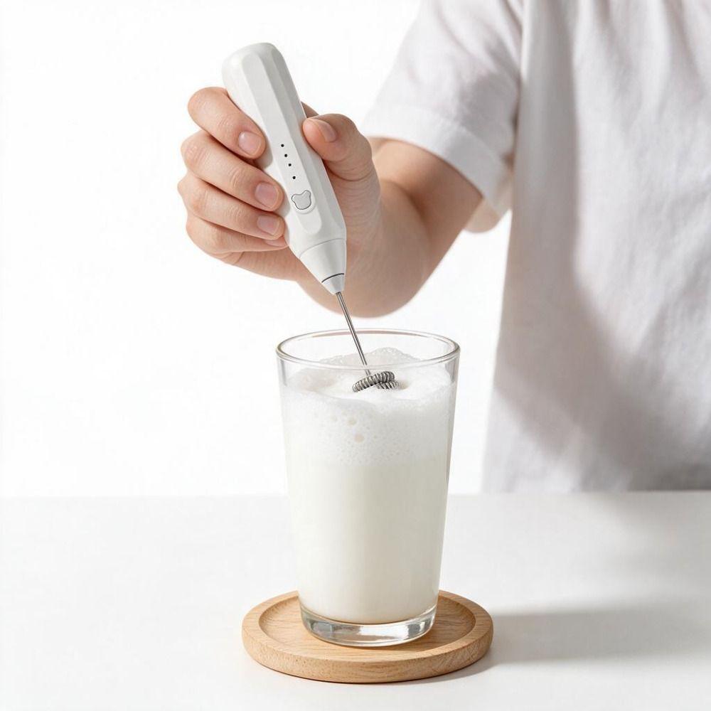 Handheld Electric Egg Beater USB Rechargeable Coffee Milk Mixer Coffee Stirrer Baking