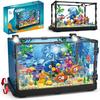 Fish Tank Building Block Set Compatible with Lego Sets for Adults and Kids Lighting Aquarium Building Block Toys for Boys Girls Age 8-14 Including